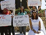 Демонстрация протеста против запрета на предоставление гражданства в рамках воссоединения семей. Иерусалим, 14.04.2013