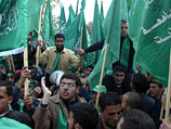 Толпа с флагами ХАМАСа