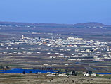Кунейтра (Сирия), вид с израильской части Голанских высот
