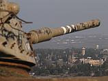 Вид на Кунейтру со стороны старой танковой башни, установленной на израильском склоне Голанских высот