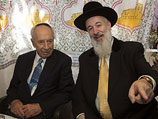 Президент Израиля Шимон Перес и главный ашкеназский раввин Йона Мецгер