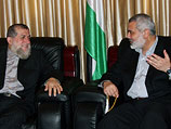 Лидер "Исламского джихада" в Газе Нафез Аззам и глава правительства ХАМАС Газы Исмаил Ханийя