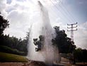 Авария на водопроводе в Беэр-Шеве: на месте прорыва трубы бил 8-метровый фонтан