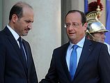 Лидер сирийской оппозиции Ахмад аль-Асси аль-Джарба и президент Франции Франсуа Олланд. Париж, 29.08.2013