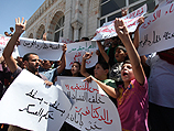 Марш солидарности с египетскими исламистами в Рамалле