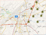 Карта химической атаки под Дамаском. 21 августа 2013 года