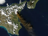 Извержение Этны. Вид с околоземной орбиты