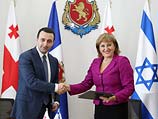 Глава МВД Грузии Ираклий Гарибашвили и замминистра внутренних дел Израиля Фаина Киршенбаум 