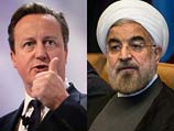 Премьер-министр Великобритании Дэвид Кэмерон и президент Ирана Хасан Роухани