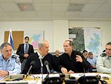 Нетаниягу и Баркат на заседании штаба по чрезвычайно ситуации в Иерусалиме. 14 декабря 2013 года