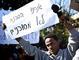 Демонстрация африканских нелегалов. 17 декабря 2013 года