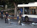 240-й автобус после взрыва бомбы. Бат-Ям, 22 декабря 2013 года