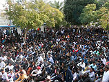 Забастовка африканских нелегалов. Тель-Авив, 7 января 2014 года