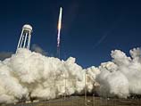 Старт ракеты Antares. 9 января 2014 года