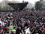 Акция протеста африканских нелегалов. Тель-Авив, 05.01.2014