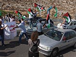 Акция протеста палестинцев на шоссе &#8470;443