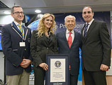 Президент Израиля Шимон Перес побил рекорд Гиннеса