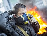 Демонстрант в Киеве. 24.01.2014