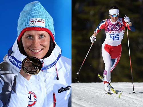 Марин Бьорген (Норвегия) &#8211; лыжные гонки, три золотые медали