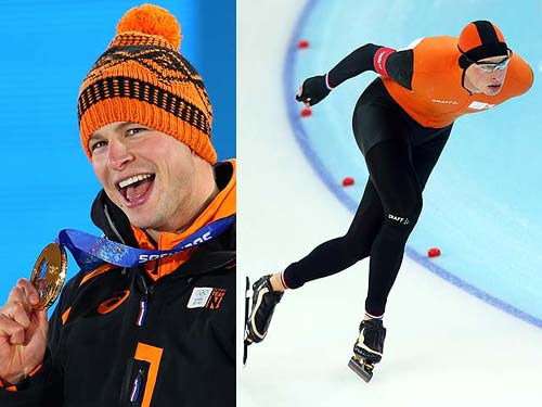 Свен Крамер (Нидерланды) &#8211; конькобежный спорт, две золотые медали, одно серебро