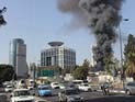 Пожар в центре Тель-Авиве, в районе комплекса минобороны