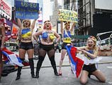 Акция FEMEN в Нью-Йорке. 6 марта 2014 года