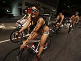 Голый велопробег в Сан-Паулу. 15 марта 2014 года