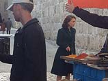Натали Портман на съемках фильма "Повесть о любви и тьме". Иерусалим, 25 марта 2014 года