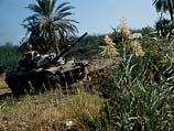 Танк израильской армии "Паттон" на реке Иордан. 1974 год