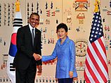 Президент США Барак Обама и президент Южной Кореи Пак Кын Хе