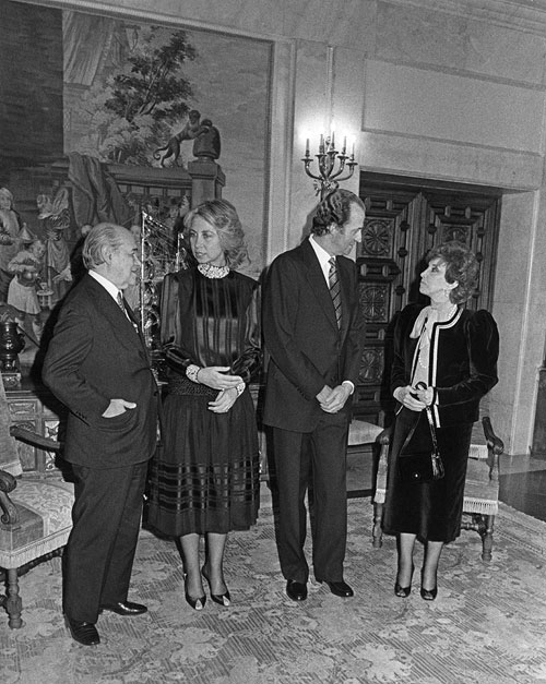 Танкреду Невис, София, Хуан Карлос и Ризолета Невис в 1985 году