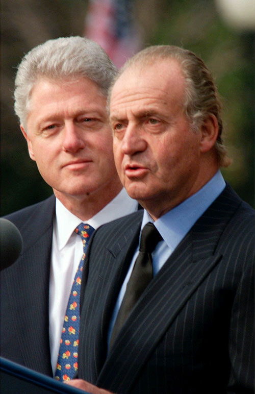 Хуан Карлос и Билл Клинтон в 2000 году