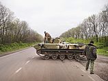 Украинские военные под Славянском