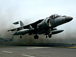 Истребитель Harrier AV-8B во время военной операции в Персидском заливе