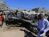 Автомобиль, уничтоженный в Газе 27 июня 2014 года
