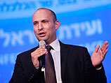 Нафтали Беннет во время выступления на "Всеизраильской мирной конференции" 8 июля 2014 года