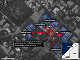Склад оружия боевиков "Комитетов народного сопротивления" в центральной части сектора был размещен в центре жилого массива