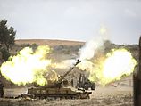 Израильская артиллерия на границе сектора Газы