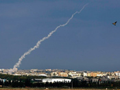 Массированный ракетный обстрел центра Израиля