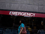 Больница в Нью-Йорке, принявшая пациента с симптомами лихорадки эбола. 4 августа 2014 года  