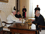 Папа Римский Франциск и Шимон Перес. Ватикан, 4 сентября 2014 года