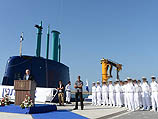 Субмарина "Танин" прибыла на военно-морскую базу в Хайфе. 23 сентября 2014 года 