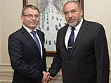 Авигдор Либерман и  министр иностранных дел Чехии Любомир Заоралек в Нью-Йорке. 28 сентября 2014 года