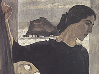 В.А.Серов. Портрет Марии Цетлиной. 1910 