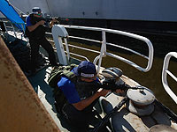 Тренировка охранников судов в Хайфском порту
