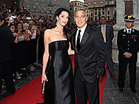   Амаль Аламуддин и Джордж Клуни во Флоренции накануне свадьбы 