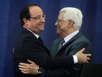 Президент Франции Франсуа Олланд и председатель ПНА Махмуд Аббас