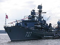 Российский сторожевой корабль "Ярослав Мудрый" направляется к берегам Сирии