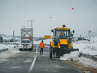 Снегопад на севере: в Цфате отменены занятия, шоссе на Голанах блокированы
