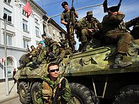 Сторонники ЛНР в Луганске, осень 2014 года